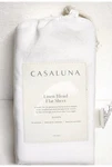 Casaluna Queen Size Linen Blend Flat Sheet - White ( Fresh ). Fixed Price $50.00.