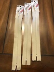 Coats F45 9-256 Sport Closed Bottom Zipper 9"-NATURAL Lot Of 3. Fixed Price $9.99.