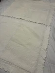Matelasse Shams Standard Paisley Cream Cotton Scalloped Linens Things Pair. Fixed Price $29.00.
