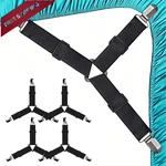 Tasttin Fitted Bed Sheet Straps Elastic Suspenders With BLACK-4PCS. Fixed Price $10.25.