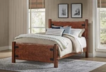 Amish Rustic Live Edge Slab Solid Wood Bed Metal Detail Hardware. Fixed Price $2749.00.