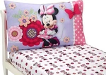 Disney Minnie Mouse Bow Power Fitted Standard Sheet & Matching Pillowcase. Fixed Price $24.99.