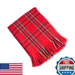 Saro Lifestyle Vibrant Red Plaid Throw Blanket 50X60 Contemporary Design. Fixed Price $28.26.