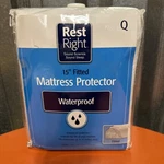 Restright Queen Waterproof Mattress Pad Protector Cover - Fitted 15 Deep New. Fixed Price $15.00.