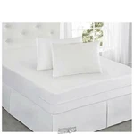 All-in-one Mattress Pad Protector White Queen Size Triple-layer Machine Wash. Fixed Price $29.99.