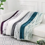 Cheer Collection Long Shaggy Hair Faux Fur Accent Throw - Blanket. Fixed Price $34.99.
