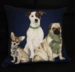 Earl Ardois Iosis Paris. Pug, Jack Russell Chihuahua Dog. Woven Tapestry Pillow. Fixed Price $115.00.