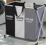 Large Rectangular Fabric Laundry Hamper With Handles, Foldable Storage Basket. Fixed Price $19.99.