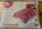Nip Hello Kitty Sanrio Slumber Party Twin Sheet Set 3 Piece Poly/cotton. Fixed Price $26.95.