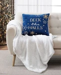 Lacourte Deck The Halls Decorative Pillow, 20 X Navy. Fixed Price $29.90.