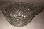 Heisey Orchid Crystal 6" Waverly 2 Part Round Mayonnaise Bowl*tab Handle*. Fixed Price $50.00.