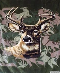 Buck Deer Hunting Heavy Warm Queen Size Camouflage Blanket 79"X95". Fixed Price $79.95.