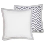 Jill Rosenwald European Pillow Shams Buckley Reversible, Gray White, 26", New. Fixed Price $19.99.