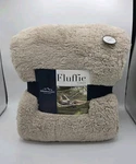 New Berkshire Blanket Fluffie Throw 55 X 70 Tan Beige Nwt Soft With Gift Tag. Fixed Price $29.99.