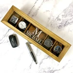Personalized Wooden Watch Case Custom Box For Men Organizer. Fixed Price $78.60.