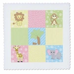 3DROSE Qs 13839 Baby Jungle Animals 10X10 Inch Quilt Square, Multicolor. Fixed Price $21.78.