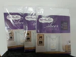 Home Linen Collections Rod Pocket White Sheer Window Curtain Panels 108" X 90. Fixed Price $19.95.