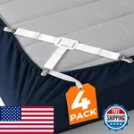 Cgk Unlimited Bed Sheet Holders - Adjustable Elastic Fasteners Metal Clips. Fixed Price $13.63.