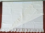 Antique 1930S Lace Day Bed Skirt Hand Made In Transylvania Cottage Farmhouse. Fixed Price $85.00.