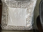 Lili Alessandra Luxury Bedding Basket Weave Guy Pillow 28X28 Greek Key Nwt. Fixed Price $149.00.