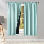 100PCT Blackout Curtains Of Aqua For Bedroom - Thermal Insulated Noise Reduci.... Fixed Price $59.58.
