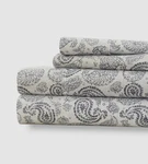 Ienjoy Home Blue Navy Coarse Paisley 4-PIECE Bed Sheet Set, Cal King. Fixed Price $45.50.