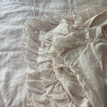 Restoration Hardware Baby & Child Linen Cotton Ruffled Twin Duvet Cover Pink. Fixed Price $95.00.