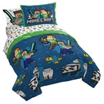 Jay Franco Minecraft Twin Comforter Set - 5 Piece Bedding Includes Sheet. Fixed Price $101.53.