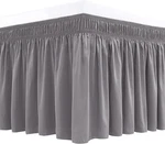 King Cal Wrap Around Bed Skirt 18 Inch Drop White Easy Fit Elastic Dust. Fixed Price $26.99.