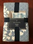 Vera Bradley Set Of 2 Quilted Chandelier Standard Pillow Shams Blue White Nwt. Fixed Price $39.99.