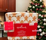 Hallmark Christmas Gingerbread Man Cookies 4 Pc Queen Bed Sheet Set Shabby Chic. Fixed Price $55.00.