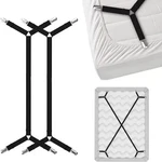 2 Pcs Adjustable Bed Fitted Sheet Straps Suspenders Belt Gripper Fastener Clips. Fixed Price $6.50.