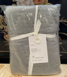 Pottery Barn Willow Linen/cotton Twill Handcrafted Quilted Sham, Blue - Euro. Fixed Price $29.99.