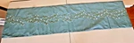Bella Lux Fine Linens Exc Cond Blue Embroidered Table Runner Covering 72". Fixed Price $19.96.