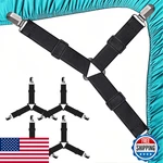 Tasttin 4 Pcs Fitted Bed Sheet Straps - Elastic Suspenders Metal Clips For. Fixed Price $9.18.