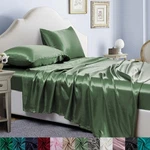 Multi-color Satin Silk Sheet Set Wrinkle Free Bed W/pillowcase Deep Pocket. Fixed Price $34.19.