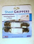 Elastic Bed Sheet Grippers 4 Piece Adjustable By Evriholder. Fixed Price $5.00.