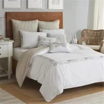 Shell Rummel Sea Glass Mosaic White 5P Full/ Queen Duvet Set Nwt Cotton. Fixed Price $99.99.