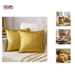 Velvet Throw Pillow Covers 18X18 Inch, Pack 2 - Golden, Super Soft Decorat.... Fixed Price $18.99.