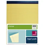 Top Flight Legal Pad, 8.5 X 11.75 Inches, 0.375 Rule, Canary, 50 Sheets Per. Fixed Price $10.65.
