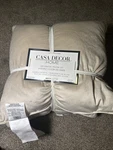Casa Beige Decorative Pillow Set Feather Filled. Fixed Price $22.50.