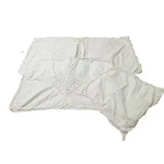 Ophelia World Set Of 4 Pillow Shams King Euro Accent White 100% Cotton Cottage. Fixed Price $29.95.