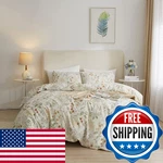 Amwan Garden Style Duvet Cover Twin Soft Cotton Leaf Plants Bedding Sets Kids. Fixed Price $67.45.