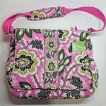 New Vera Bradley Priscilla Pink Floral Messenger Baby Bag. Fixed Price $39.98.