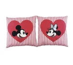 Disney Mickey & Minnie Mouse Heart Decorative Pillows Set 2PC. Brand New Nwt. Fixed Price $36.00.