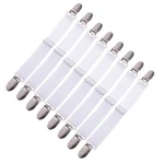Cosmos Pack Of 8 Ajustable Fasteners Suspenders Gripper Elastic F, White. Fixed Price $17.57.