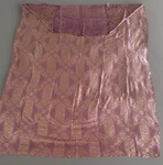 Vtg Art Nouveau Ivy And Floral Mauve Gold Bed Coverlet 60X96. Fixed Price $119.00.