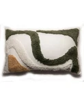 Jill Zarin Abstract Shag Decorative Pillow, 20 X 12 Green. Fixed Price $20.00.