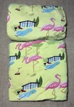 Nick & Nora Poolside Flamingos Twin Jersey Sheet Set 100% Cotton Retired. Fixed Price $25.00.