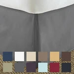 Kaycie Gray Basics Bed Skirt 14" Drop - Machine Washable And Wrinkle Free. Fixed Price $40.99.